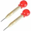 Lot De 2 Poinçons De Centrage Automatiques 12,7 Cm à Ressort En Laiton, Outil à Main Avec Trou Central En Acier, Poinçon à Tracer Pour Bois, Métal, Plastique, Poinçon Avec Capuchon Rembourré -Versaill
