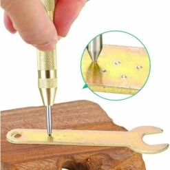 Lot De 2 Poinçons De Centrage Automatiques 12,7 Cm à Ressort En Laiton, Outil à Main Avec Trou Central En Acier, Poinçon à Tracer Pour Bois, Métal, Plastique, Poinçon Avec Capuchon Rembourré -Versaill -Outils Magie Soldes Boutique 100345459 5