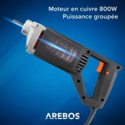 AREBOS Vibrateur à Béton 580W Vibrateur Interne Vibreur à Béton CylindriqueVibrateur à Béton Interne Cylindrique Vibrante Pour Beton 580W 1,5m Poignée Pistolet Portable -Outils Magie Soldes Boutique 10316004 3