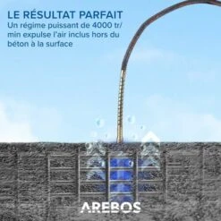 AREBOS Vibrateur à Béton 580W Vibrateur Interne Vibreur à Béton CylindriqueVibrateur à Béton Interne Cylindrique Vibrante Pour Beton 580W 1,5m Poignée Pistolet Portable -Outils Magie Soldes Boutique 10316004 5
