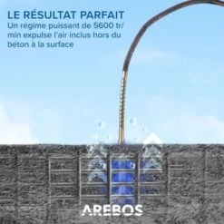AREBOS Vibrateur à Béton Vibrateur Interne Cylindrique Poignée Pistolet Portable (800 W 1,5 M Longueur Du Câble) -Outils Magie Soldes Boutique 10316018 5
