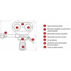 Toute La Soudure - Détendeur MISTRAL SP Azote/gaz Neutre 16 Bars Type C 80 M3/h Pression 10 Bars -Outils Magie Soldes Boutique 12517137 3