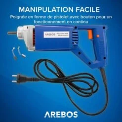 AREBOS Vibrateur à Béton Vibrateur Interne Cylindrique Pour Beton 800W 2m Poignée Pistolet Portable -Outils Magie Soldes Boutique 12518210 5