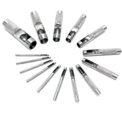 Jeu De Poinçons 2-22mm 15 Pièces En Acier Au Carbone Pour Cuir Et Caoutchouc Et Plastique Souple