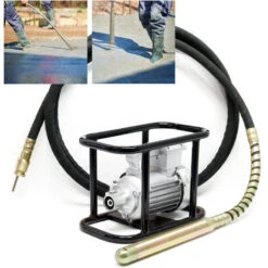 Vibreur à Béton électrique Intérieur 1500W 2840 T/min Aiguille Vibrante Ø45mm Poignée Transport