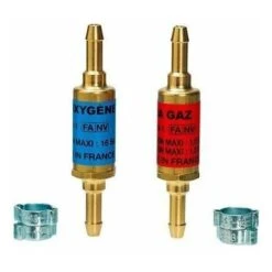 Guilbert Express - Anti-retours Flamme Pour Tuyaux Oxygène / Acétylène Avec 4 Colliers Serrage