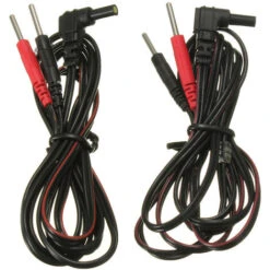 1 Paire CBLES D'éLECTRODE CONNEXION à BROCHES STANDARD TENS UNIT MASSAGER 45''