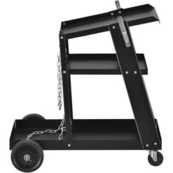 ProTec Chariot De Soudage Avec 3 Plateaux Et Rangement De Bouteille De Gaz Acier Noir [pro.tec] -Outils Magie Soldes Boutique 20888389 5