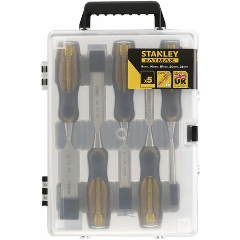 STANLEY Coffret Ciseaux à Bois 5 Pièces FatMax 2 STANLEY Coffret Ciseaux à Bois 5 Pièces FatMax – Image 2