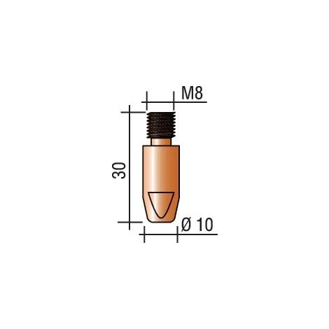 Tube Contact Ø De Fil 1,4 Mm M 8 Longueur 30 Mm E-Cu 1 Tube Contact Ø De Fil 1,4 Mm M 8 Longueur 30 Mm E-Cu