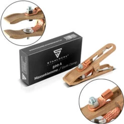 STAHLWERK Pince De Masse Pince De Masse Jusqu'à 500A En Laiton Accessoires Pour Postes à Souder Et Découpeuses Plasma