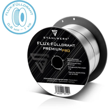 STAHLWERK 2 X Fil De Soudage MIG/MAG Premium Ø 0,8 Mm, Fil De Soudage Et De Remplissage FLUX E71T-GS, Sur Bobine De Fil D100 De 1kg Avec Mandrin De 16mm, Utilisation Universelle 2er Set 2 STAHLWERK 2 X Fil De Soudage MIG/MAG Premium Ø 0,8 Mm, Fil De Soudage Et De Remplissage FLUX E71T-GS, Sur Bobine De Fil D100 De 1kg Avec Mandrin De 16mm, Utilisation Universelle 2er Set – Image 2