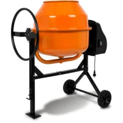 EBERTH 160 L Bétonnière électrique (650 Watt, Moteur Plus Puissante, Cadre En Acier Robuste)