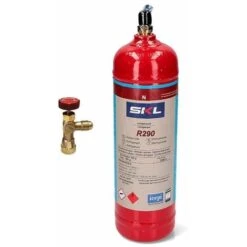 1 Bouteille De Gaz Réfrigérant R290 + 370gr Valve Propane