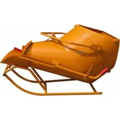 BENNE À BÉTON EICHINGER 300 L COUCHÉE À FOND OUVRANT À VIDAGE LATÉRAL-MÉCANIQUE SANS VOLANT-10254