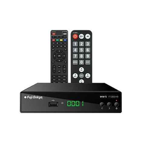 Récepteur TNT Haute Définition DVB-T / DVB-T2 FT-2002 HD PVR Ready + 2 Télécommandes - FUJIONKYO - 402002 1 Récepteur TNT Haute Définition DVB-T / DVB-T2 FT-2002 HD PVR Ready + 2 Télécommandes - FUJIONKYO - 402002