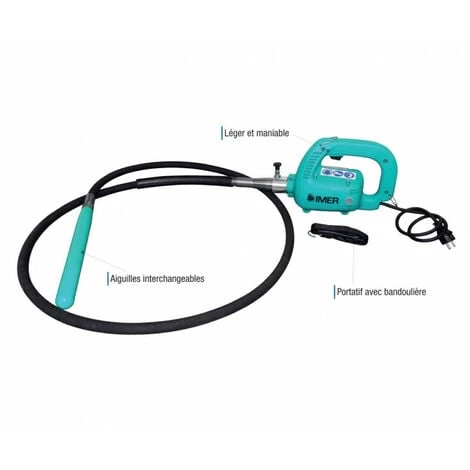 Imer - Ensemble Portatif Vibrant Monophasé 2,3kW Avec Aiguilles Ø 38mm 3m - EPVI 38 / SQ 2 Imer - Ensemble Portatif Vibrant Monophasé 2,3kW Avec Aiguilles Ø 38mm 3m - EPVI 38 / SQ – Image 2