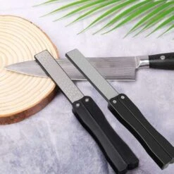 400/600 Grit Pierre à Aiguiser Diamant Double Face Aiguiseur De Couteau Pliante Pierre à Aiguiser De Poche Pour L'outil D'affûtage De Cuisine Jardin Camping En Plein Air - Noir -Outils Magie Soldes Boutique 41869209 4