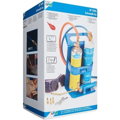CFH Set Complet Fer à Souder Professionnel 650 °C + 2 Bouteilles + Lunette De Protection 2 CFH Set Complet Fer à Souder Professionnel 650 °C + 2 Bouteilles + Lunette De Protection – Image 2
