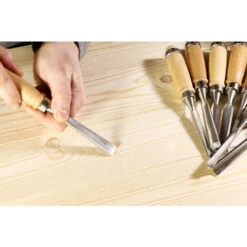 Kit De Fers à Sculpter 12 Pcs. Pour Sculpture De Bois Avec Fer Plat & Gouge En Acier -Outils Magie Soldes Boutique 43637975 3