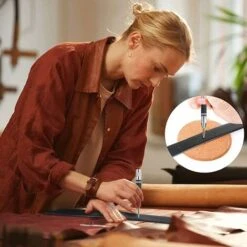 2 Pièces Pointeau Automatique,13cm Pointeau Automatique Impact Réglable,Poinçons Centraux à Ressort,2 Pièces De Poinçon En Métal, Pour Bois, Mur, Plastique, Acier, Acier Inoxydable, Verre, Versailles -Outils Magie Soldes Boutique 51909308 5