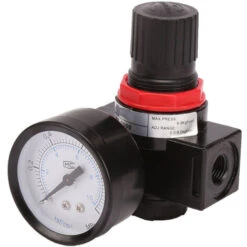 Détendeur De Pression, G1/4 Régulateur De Pression Manomètre Pour Compresseur à Commande Pneumatique Avec Manomètre Macaron -Outils Magie Soldes Boutique 53818641 3