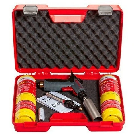 Guilbert Express - Valisette Rouge Vulcane Express Multi Air Chaud Avec Lance Spécial Air Chaud + 2 Cartouches MAP//Pro + Piezo 1 Guilbert Express - Valisette Rouge Vulcane Express Multi Air Chaud Avec Lance Spécial Air Chaud + 2 Cartouches MAP//Pro + Piezo