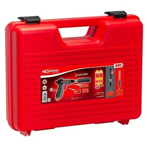 Guilbert Express - Valisette Rouge Vulcane Express Multi Air Chaud Avec Lance Spécial Air Chaud + 2 Cartouches MAP//Pro + Piezo 4 Guilbert Express - Valisette Rouge Vulcane Express Multi Air Chaud Avec Lance Spécial Air Chaud + 2 Cartouches MAP//Pro + Piezo – Image 4
