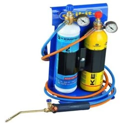 Chalumeau BI Gaz Professionnel OXYKIT 3300°C KEMPER Avec Réducteurs GAZ Manomètres +2 Pointes Kit Complet Brasage Et Soudage