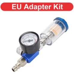 Regulateur D'air Pour Pistolet De Pulverisation 0-140PSI, Jauge En Ligne, Separateur De Filtre, Adaptateur EU, Outils Pneumatiques Pour Aerographe