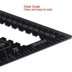 Equerre Menuisier Multifonctions 18cm Et 30cm, Triangle Métal Aluminium Règle Équerre Trusquin Guide Raporteur Angle 45 90 Degres/Outillage Charpentier/Outil Traçage Guidage Menuiserie Bois -Outils Magie Soldes Boutique 60576660 5