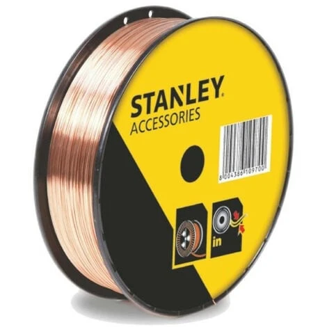 STANLEY 460628 Bobine Fil Acier Pour Soudure MIG/MAG Sans Gaz - Ø 0,9 Mm - 0,9 Kg 1 STANLEY 460628 Bobine Fil Acier Pour Soudure MIG/MAG Sans Gaz - Ø 0,9 Mm - 0,9 Kg