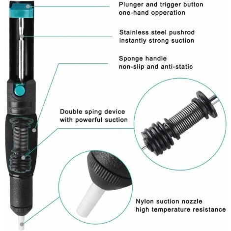 Lot De 7 Pièces Pompe à Dessouder Et Tresse à Dessouder Pour Enlever La Soudure 2 Lot De 7 Pièces Pompe à Dessouder Et Tresse à Dessouder Pour Enlever La Soudure – Image 2