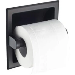 Porte-papier Toilette Encastrable En Acier Inoxydable Porte Rouleau De Papier Pour WC Salle De Bain Cuisine Noir -Outils Magie Soldes Boutique 64927961 3