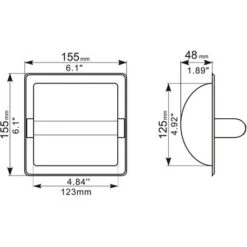 Porte-papier Toilette Encastrable En Acier Inoxydable Porte Rouleau De Papier Pour WC Salle De Bain Cuisine Noir -Outils Magie Soldes Boutique 64927961 5