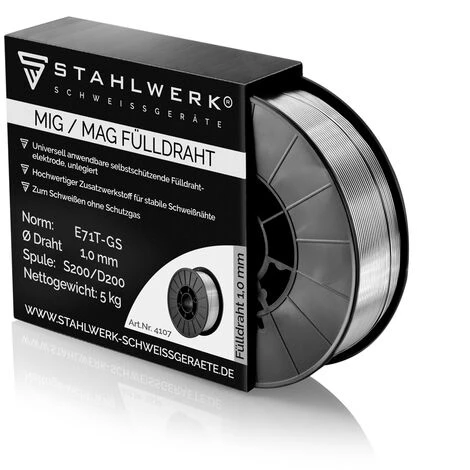 Fil Animé MIG MAG Premium E71T-GS Ø 1,0 Mm S200/D200 Rouleau 5 Kg 1 Fil Animé MIG MAG Premium E71T-GS Ø 1,0 Mm S200/D200 Rouleau 5 Kg