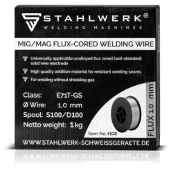 STAHLWERK MIG MAG Fil Fourré Premium Rouleau De Fil E71T-GS 1,0 Mm S100/D100 Rouleau 1 Kg -Outils Magie Soldes Boutique 68566805 3