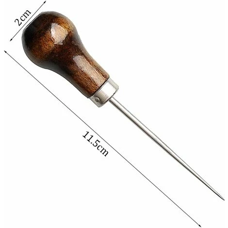 Déstockage Alènes Manche Bois, Poinçon Cuir Outil De Couture Avec Poignee Pour Travail Du Cuir (2 Pcs) 3 Déstockage Alènes Manche Bois, Poinçon Cuir Outil De Couture Avec Poignee Pour Travail Du Cuir (2 Pcs) – Image 3