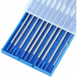 10 Pièces électrodes De Tungstène De Soudage. Pointe Bleue D'électrode Lanthane 1.0/1.6/2.4mm. Tige D'électrode De Tungstène De Soudage De Qualité Supérieure Lanthane à 2%(2.4 X 150 Mm) Cisea -Outils Magie Soldes Boutique 69278892 5
