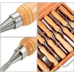 VEVOR Ensembles De Ciseaux A Bois 12pcs Ensemble De Burin A Bois Pour Proteger Les Ensembles De Ciseaux A Bois De Tout Dommage -Outils Magie Soldes Boutique 69343364 5