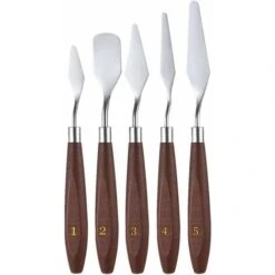 YIDOMDE Racloir, Set De 5 Racloirs En Acier Inoxydable Pour La Peinture à L'huile Et La Peinture Acrylique.