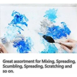 YIDOMDE Racloir, Set De 5 Racloirs En Acier Inoxydable Pour La Peinture à L'huile Et La Peinture Acrylique. -Outils Magie Soldes Boutique 69783685 4