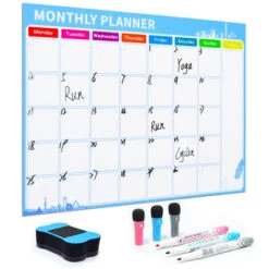 GP Tableau Blanc Calendrier Magnétique Pour Frigo Tableau Planificateur De Repas Et Agenda Magnétique Liste De Courses,Rappel Quotidien Planifier, Inclut 3 Marqueurs Et Effaceur
