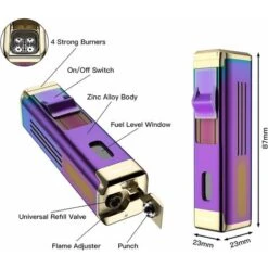 Jet Flamme Briquet Allume-Gaz Jet Flame Butane Avec 4 Flamme Briquet Jet Flamme Recharge Briquet Gaz Briquet Tempete Gaz Coupe-Vent Idéal Cadeau Homme Pour Candle Gazinière Cheminée 8 Jet Flamme Briquet Allume-Gaz Jet Flame Butane Avec 4 Flamme Briquet Jet Flamme Recharge Briquet Gaz Briquet Tempete Gaz Coupe-Vent Idéal Cadeau Homme Pour Candle Gazinière Cheminée -Outils Magie Soldes Boutique 71167512 4