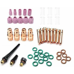 SEENLIN 55Pcs Tig Soudage Accessoires Kit Superieure Gaze Verre Verre De La Tassiere Verre Alumina Resistante Pour Le Wp-17/18/26, 55Pcs -Outils Magie Soldes Boutique 75560607 3
