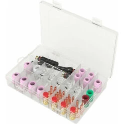 SEENLIN 68Pcs Tig Soudage Accessoires Tasseurs Resistants De La Chaussis A La Chaleur Gaz Superieur Des Gazes Gaze Set Pour Le Wp-17/18/26, 68Pcs