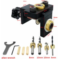 Gabarit De Goujonnage Kit De Gabarit De Trou De Poche En Bois Perçage Vertical Localisateur Détachable Pour Meubles Connexion Perforateur Outils De Menuiserie -Outils Magie Soldes Boutique 77337417 4