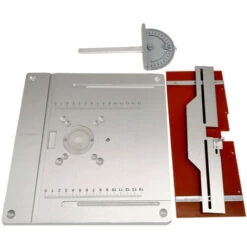 Ensemble De 3 Routeur Table Insert Plaque Alliage D'aluminium Bois Fraisage Flip Board Coupe Machine Gravure Outil Auxiliaire Bancs De Travail Du Bois (Argent, Ensemble De 3) -Outils Magie Soldes Boutique 78390619 3