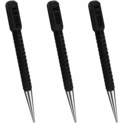 3 Pcs Poinçon à Tracer, Pointeau A Frapper Center Punch En Acier Avec Poignée - 1.5/2/3, Noir -
