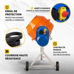 DENZEL - Bétonnière 125 L - 550 W -Outils Magie Soldes Boutique 80225093 4
